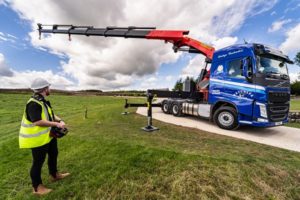 Metcalfe Farms tractor unit with Palfinger crane