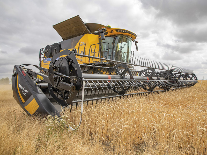 MacDon FD2 Series FlexDraper Header on New Holland Combine